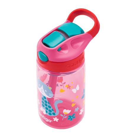 Contigo Gizmo Flip Cherry Cat Kids Water Bottle AutoSpout® 420 ml - PLASTICS - STORAGE LUNCH BOX BEAKER - Beattys of Loughrea