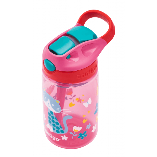 Contigo Gizmo Flip Cherry Cat Kids Water Bottle AutoSpout® 420 ml - PLASTICS - STORAGE LUNCH BOX BEAKER - Beattys of Loughrea
