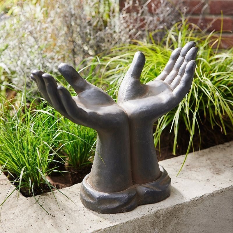 World in His Hands Sculpture - 36cm - GARDEN ORNAMENTS INCL SOLAR - Beattys of Loughrea