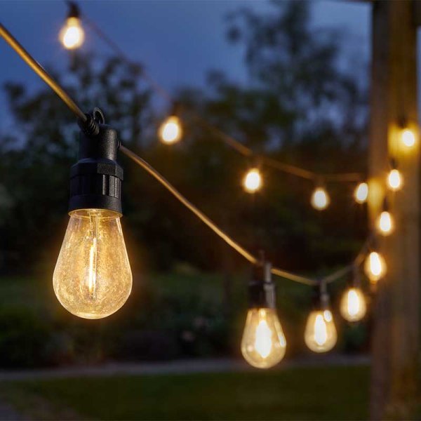 Vintage Festoon Low Voltage String Lights - Set of 20 - GARDEN ORNAMENTS INCL SOLAR - Beattys of Loughrea