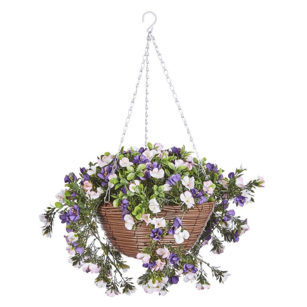 Petunias Hanging Regal Basket - FLOWERS - PAPER/PLASTIC - Beattys of Loughrea
