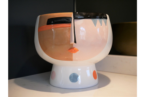 Ceramic Face Plant Pot 15cm (Plant not incl.) - FLOWERPOT/VASE/JUG 1 - Beattys of Loughrea