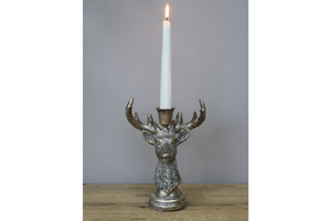 Stag Candle Holder 20cm (Candle not incl.) - CANDLE HOLDERS / Lanterns - Beattys of Loughrea