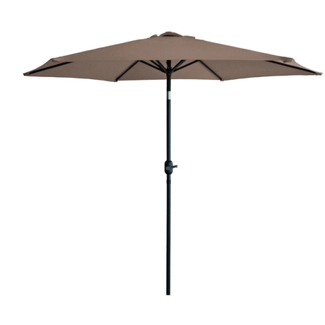 Euroactive Crank & Tilt Aluminium Parasol Stone - 2.7m - PARASOLS - Beattys of Loughrea