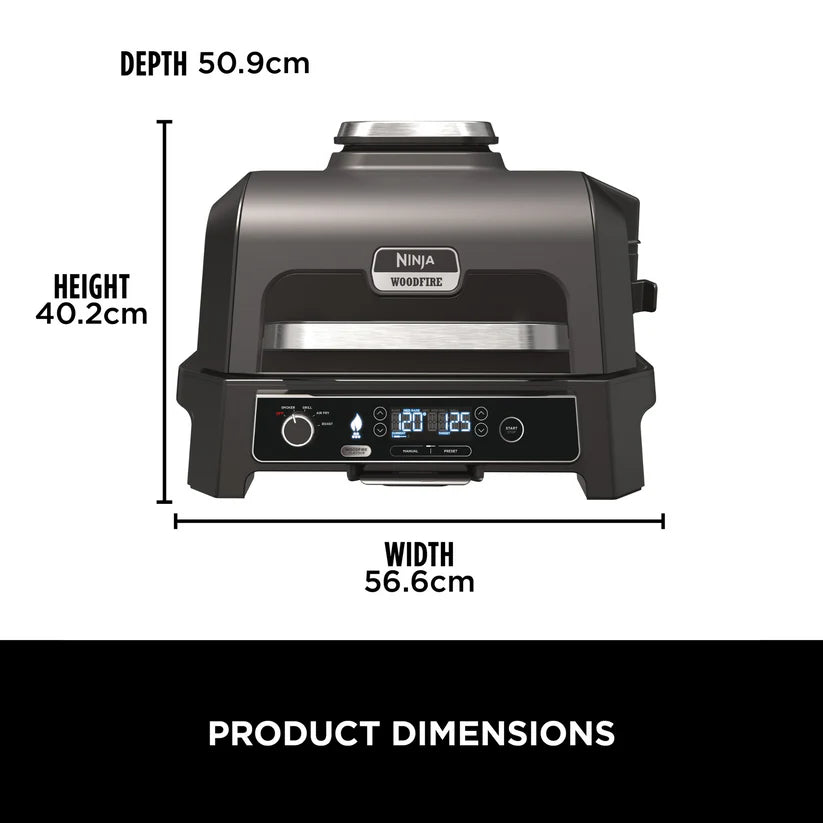 Ninja Woodfire Pro XL Electric BBQ Grill & Smoker OG850UK