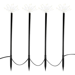 4PC 160 LED Starburst Path Light - Warm White - XMAS ROOM DECORATION LARGE AND LIGHT UP - Beattys of Loughrea