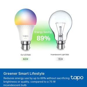 TP-Link Tapo L535B Smart Light Bulb B22 - Multicolour
