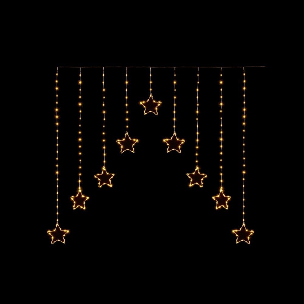 258 Led Flexibrights Star Curtain Light Warm White | 1.2M X 1.2M - XMAS LIGHTS LED - Beattys of Loughrea