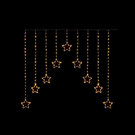 258 Led Flexibrights Star Curtain Light Warm White | 1.2M X 1.2M - XMAS LIGHTS LED - Beattys of Loughrea