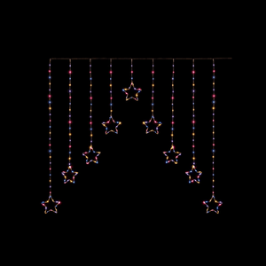 Premier FlexiBrights Star V Curtain 258 LEDs Rainbow - XMAS LIGHTS LED - Beattys of Loughrea