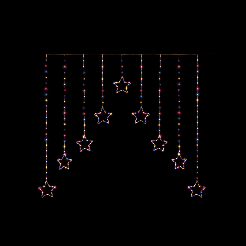 Premier FlexiBrights Star V Curtain 258 LEDs Rainbow