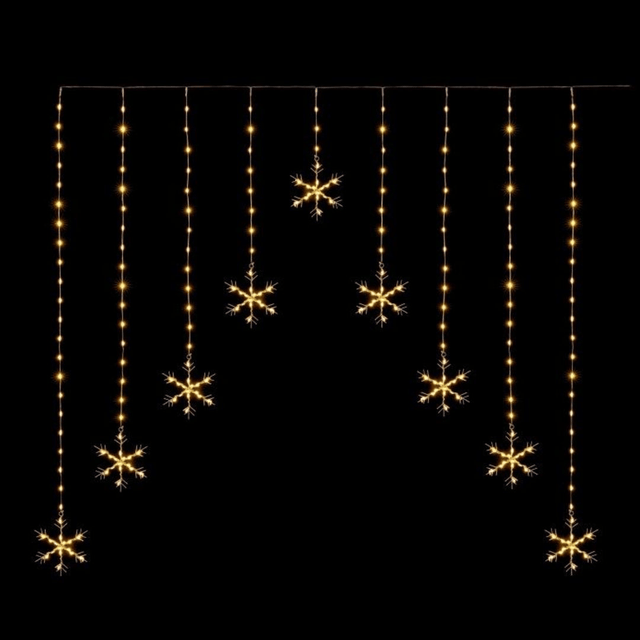 Premier 258 LED Flexibrights Snowflake Curtain Light 1.2m x 1.2m Warm White - XMAS LIGHTS LED - Beattys of Loughrea