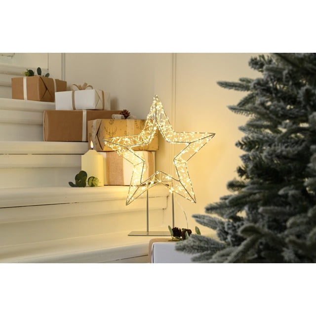 Dewdrop Star On Stand | 46Cm - XMAS ROOM DECORATION LARGE AND LIGHT UP - Beattys of Loughrea