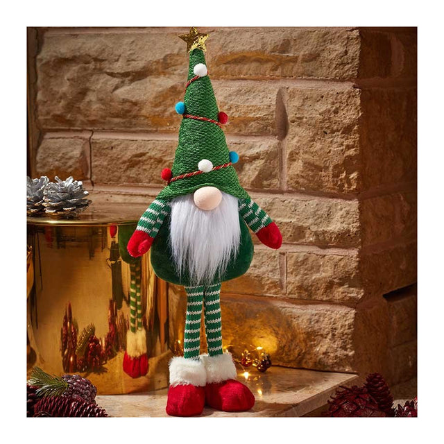 Three Kings Christmas Tree Gonk 46cm, Green - XMAS SOFT DECOS - Beattys of Loughrea