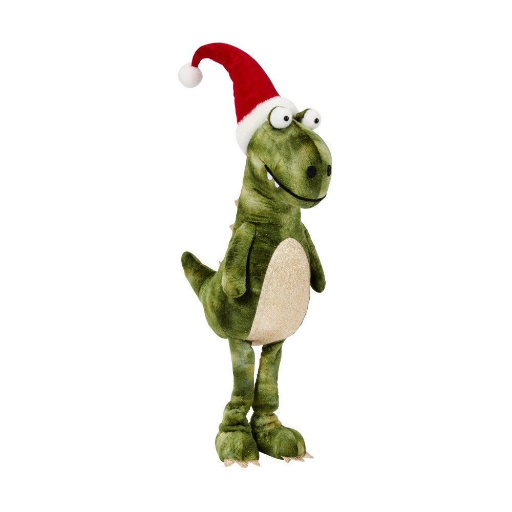 Sir Raor - A - Lot Green Festive Dino - Humongous – A Perfect Seasonal Gift To Brighten Your Celebrations. - XMAS SOFT DECOS - Beattys of Loughrea