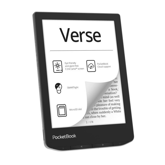 PocketBook Verse 6″ HD E-Ink Touchscreen eReader Grey