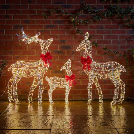 Opalight Silhouette Reindeer Family – 2D LED Decorative Display (Set of 3) - Beattys of Loughrea | www.beattys.ie