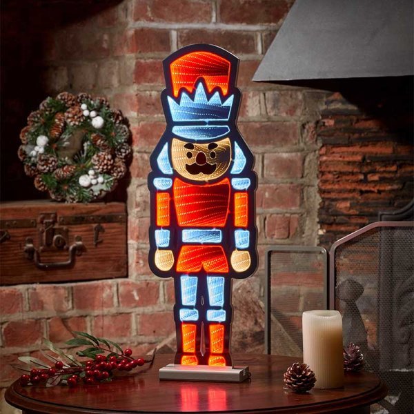 Nutcracker 60cm, Low Voltage Infinity - XMAS ROOM DECORATION LARGE AND LIGHT UP - Beattys of Loughrea