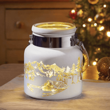 Wonderland Lantern - White - XMAS LANTERNS/ BOTTLES - Beattys of Loughrea