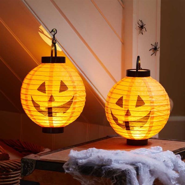 Jack O'Lanterns 25cm - Twin Pack Battery Operated - GARDEN ORNAMENTS INCL SOLAR - Beattys of Loughrea