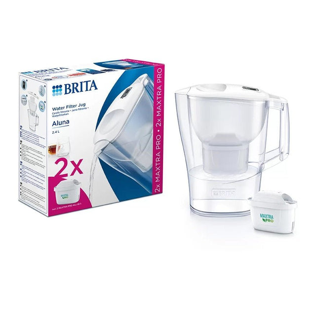 Brita Aluna 2.4L White Filter Jug & 2 MAXTRA PRO Cartridges - WATER FILTERS - Beattys of Loughrea