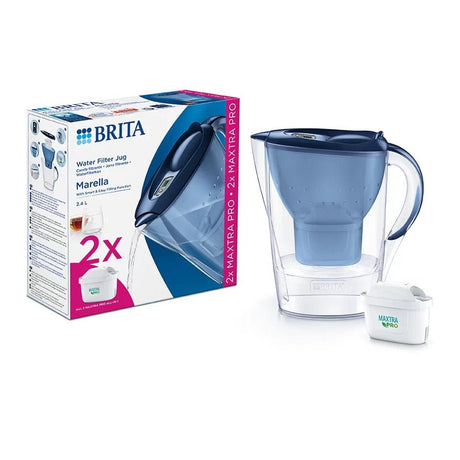 Brita Marella Blue 2.L Water Filter Jug & 2 MAXTRA PRO Cartridges - WATER FILTERS - Beattys of Loughrea