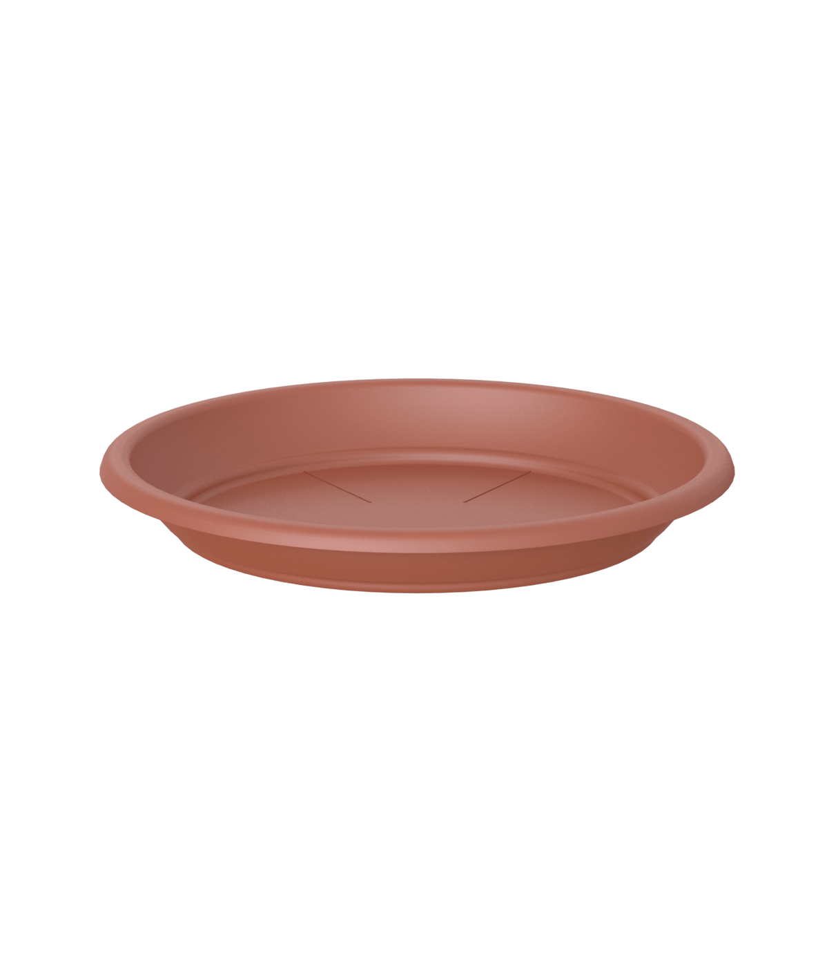 Round Plastic Saucer for Flowerpot 18cm Terracotta - PLASTIC FLOWER POT - Beattys of Loughrea