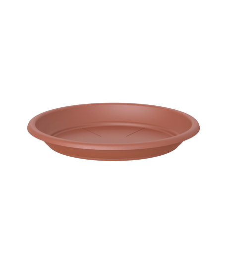 Round Plastic Saucer for Flowerpot 18cm Terracotta - PLASTIC FLOWER POT - Beattys of Loughrea