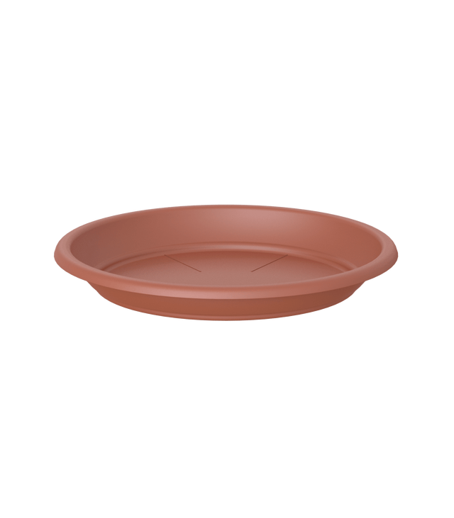 Round Plastic Saucer for Flowerpot 18cm Terracotta - PLASTIC FLOWER POT - Beattys of Loughrea
