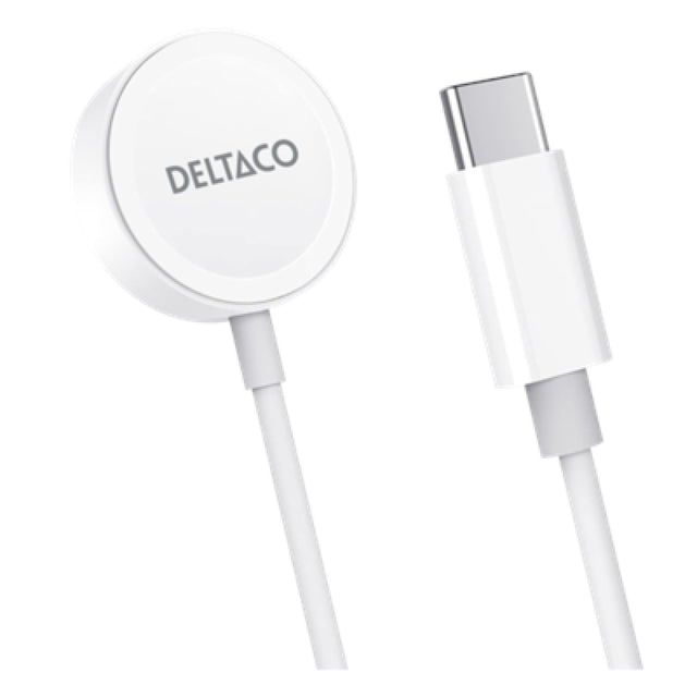 Deltaco Apple Watch Charger USB-C 1m - White