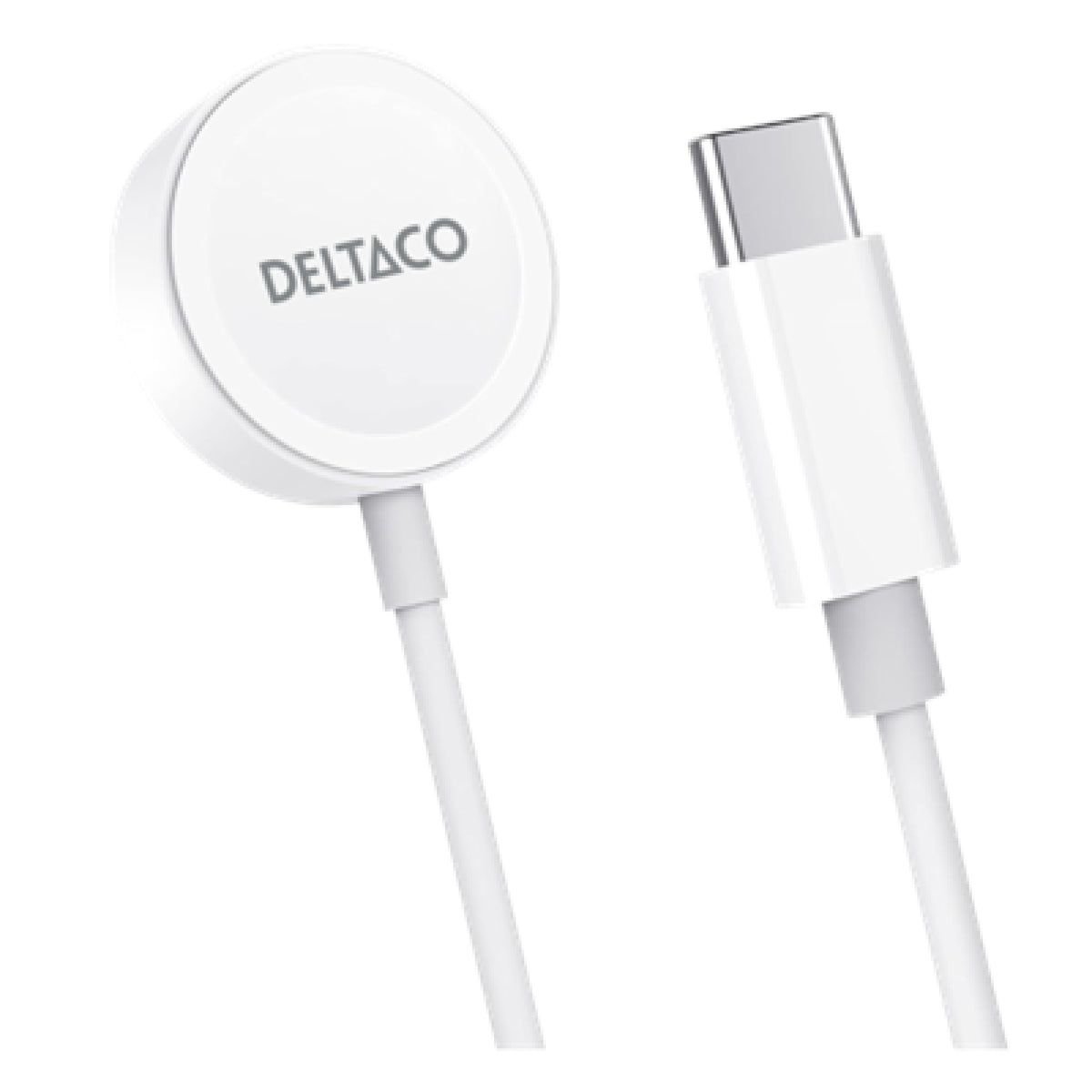 Deltaco Apple Watch Charger USB-C 1m - White