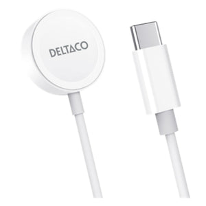 Deltaco Apple Watch Charger USB-C 1m - White