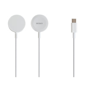 Deltaco Apple Watch Charger USB-C 1m - White