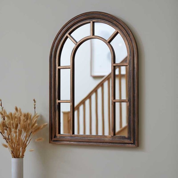 Arcadia Home & Garden Mirror 70x50cm - Coppergris - WALL MIRRORS - Beattys of Loughrea