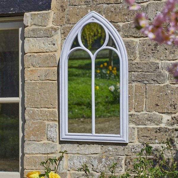 Abbey Home & Garden Mirror 90x50cm - Silvergris - WALL MIRRORS - Beattys of Loughrea
