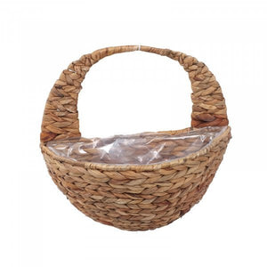 16" Wall Hanging Wicker Basket - HANGING BASKET, LINER, BRACKET - Beattys of Loughrea