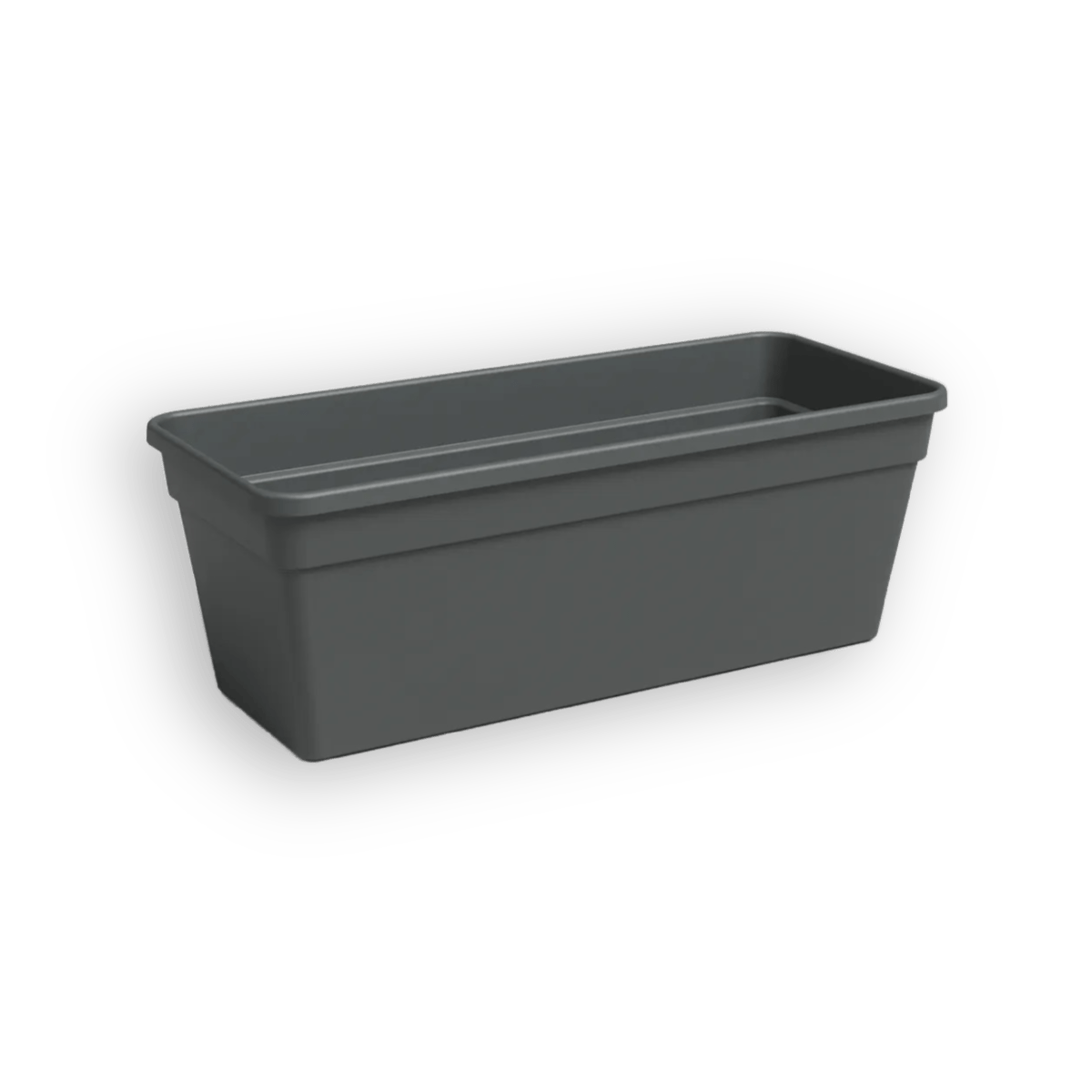 Madagascar Window Box 40cm Anthracite - PLASTIC FLOWER POT - Beattys of Loughrea