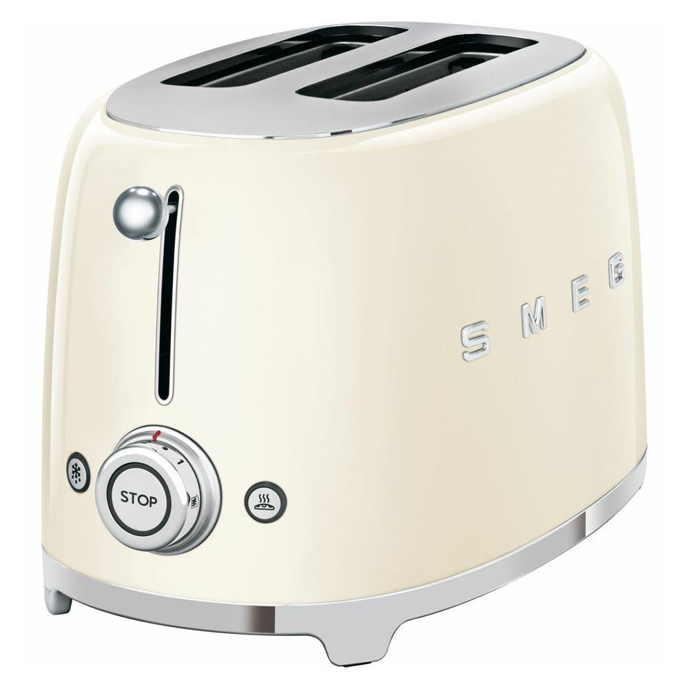 Smeg 50'S Retro Style Aesthetic 2 Slice Toaster - Cream - TOASTERS - Beattys of Loughrea
