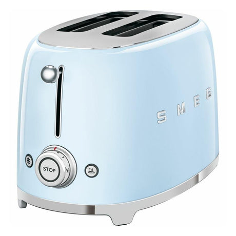 Smeg 50'S Retro Style Aesthetic 2 Slice Toaster - Pastel Blue - TOASTERS - Beattys of Loughrea