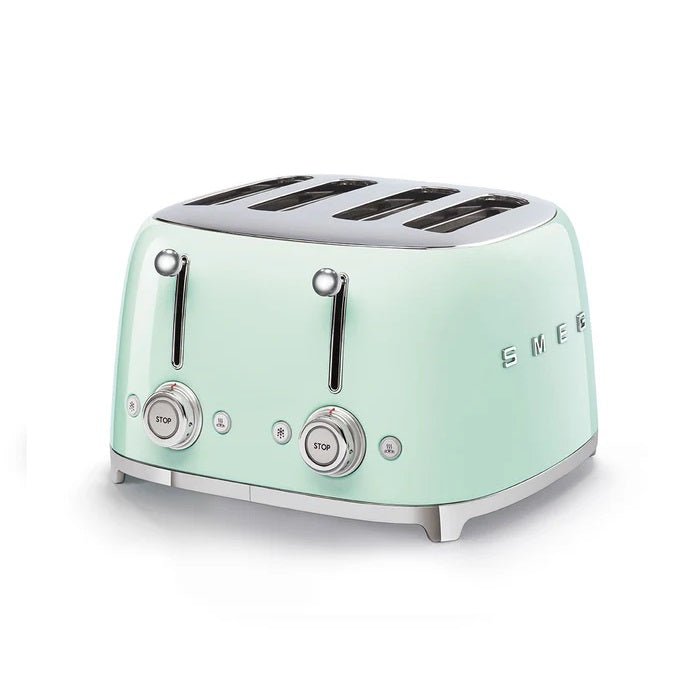 Smeg 50's Retro Style 4 Slice Pastel Green Toaster - TOASTERS - Beattys of Loughrea