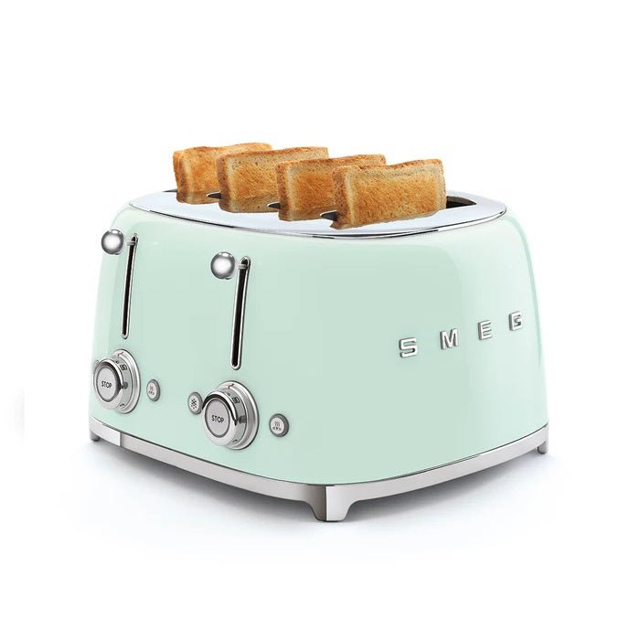 Smeg 50's Retro Style 4 Slice Pastel Green Toaster - TOASTERS - Beattys of Loughrea