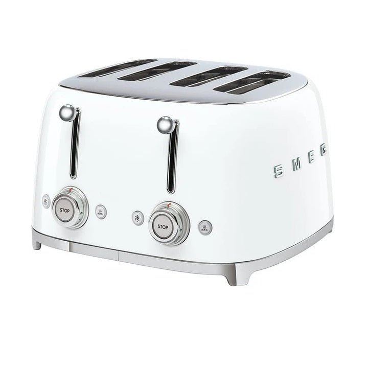 Smeg 50's Retro Style 4 Slice White Toaster - TOASTERS - Beattys of Loughrea