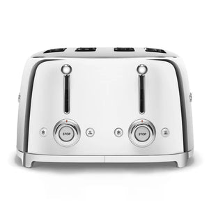 Smeg 50's Retro Style 4 Slice Polished Stainless Steel Toaster
