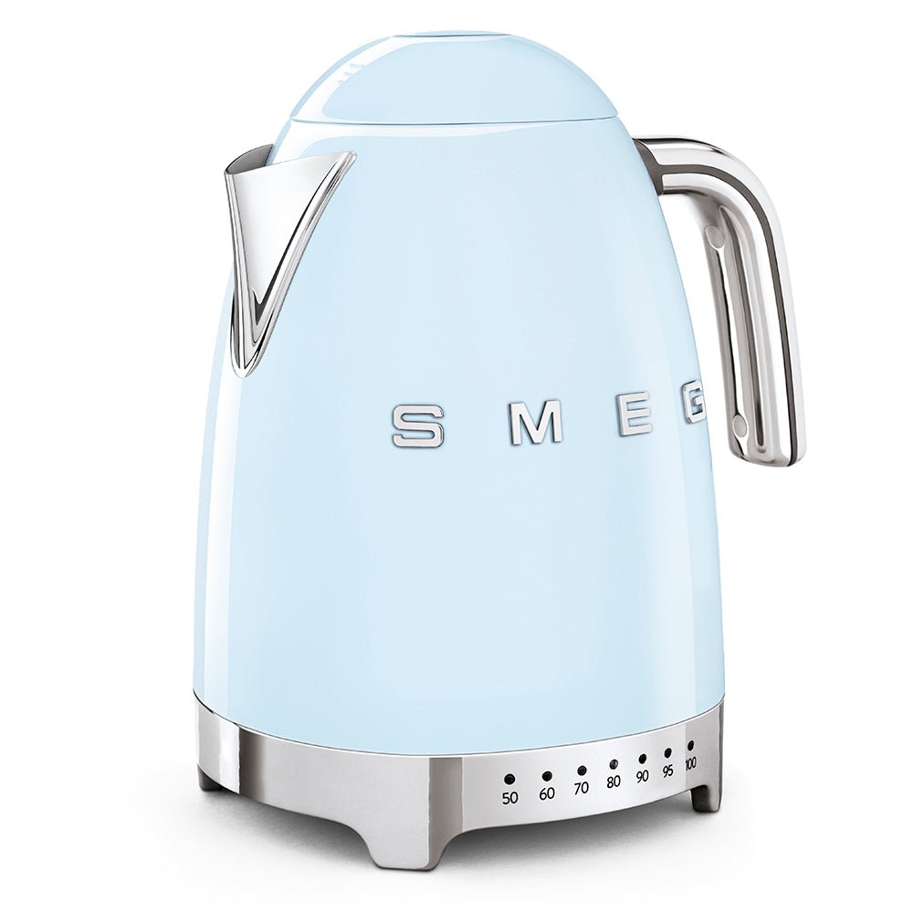 Smeg 50’s Retro Style Variable Temperature Kettle Pastel Blue - KETTLES - Beattys of Loughrea