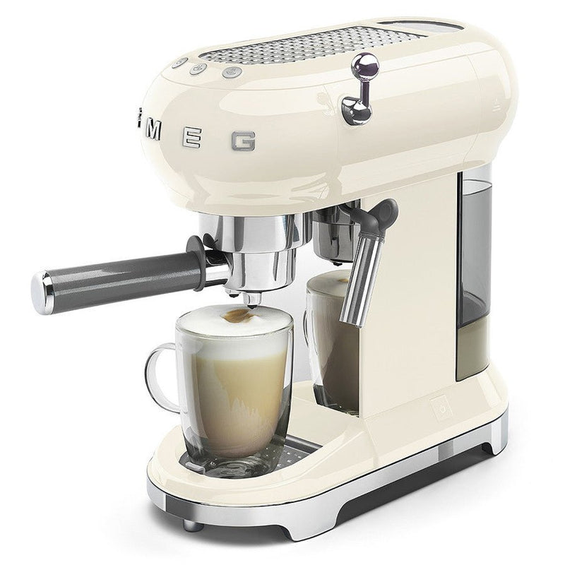 Smeg 50'S Espresso Pump Coffee Machine - Cream - COFFEE MAKERS / ACCESSORIES - Beattys of Loughrea