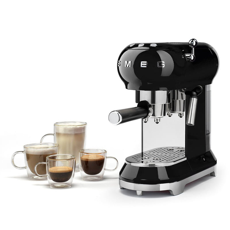 Smeg Gloss Black Espresso Coffee Machine - COFFEE MAKERS / ACCESSORIES - Beattys of Loughrea