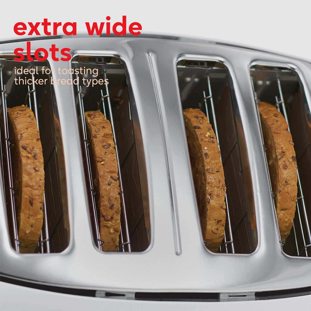 Russell Hobbs Honeycomb 4 Slice White Toaster 26070 - TOASTERS - Beattys of Loughrea