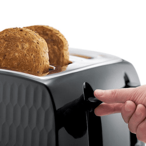 Russell Hobbs Honeycomb 4 Slice Black Toaster 26071 - TOASTERS - Beattys of Loughrea