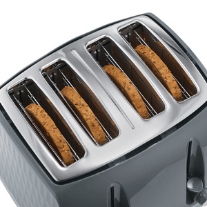Russell Hobbs Honeycomb 4 Slice Grey Toaster 26073 - TOASTERS - Beattys of Loughrea