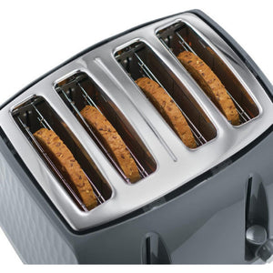 Russell Hobbs Honeycomb 4 Slice Grey Toaster 26073 - TOASTERS - Beattys of Loughrea